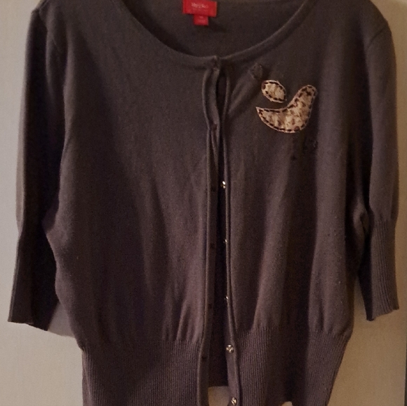 Casual purple/blueish, Cardigan with Appliqué Detail,snaps down the front. - Picture 2 of 4